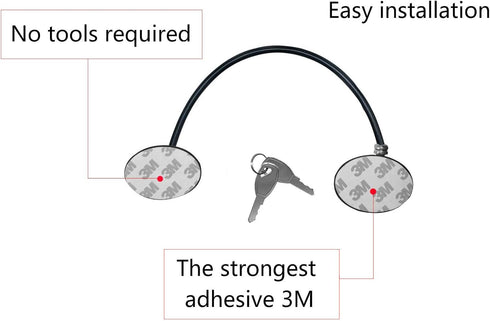 REZIPO 3 Pack Black Refrigerator Door Locks with 6 Keys, Key Locks for Fridge, Cabinet, File Drawer and More...